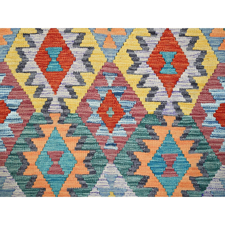 3'10" x 5'11" New Hand Woven Multicolored Wool Rectangle Oriental Rug - MOA1021191