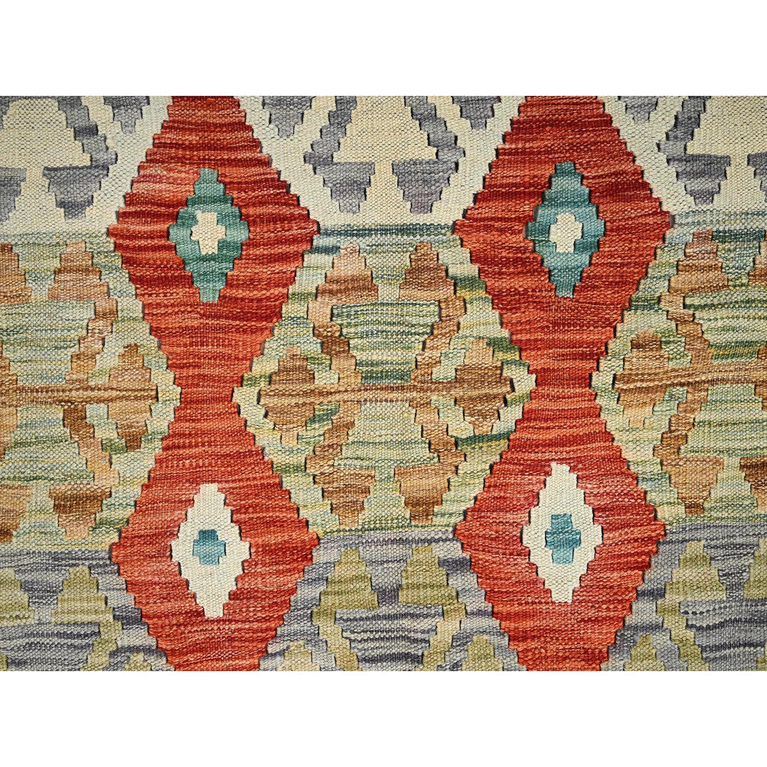 4'0" x 5'3" New Hand Woven Ivory Wool Rectangle Oriental Rug - MOA1021196