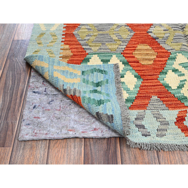 4'0" x 5'3" New Hand Woven Ivory Wool Rectangle Oriental Rug - MOA1021196