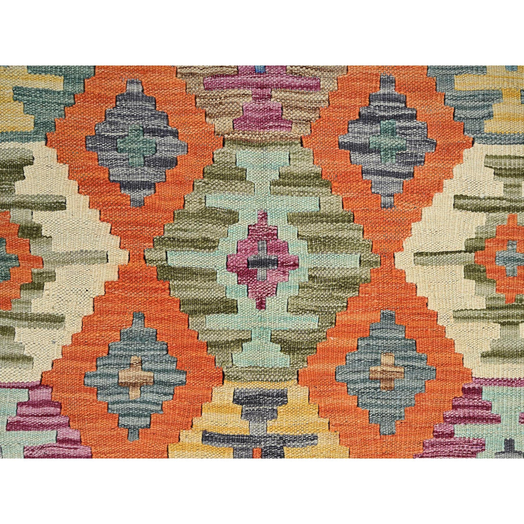 3'11" x 5'9" New Hand Woven Multicolored Wool Rectangle Oriental Rug - MOA1021198