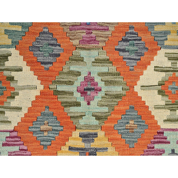 3'11" x 5'9" New Hand Woven Multicolored Wool Rectangle Oriental Rug - MOA1021198
