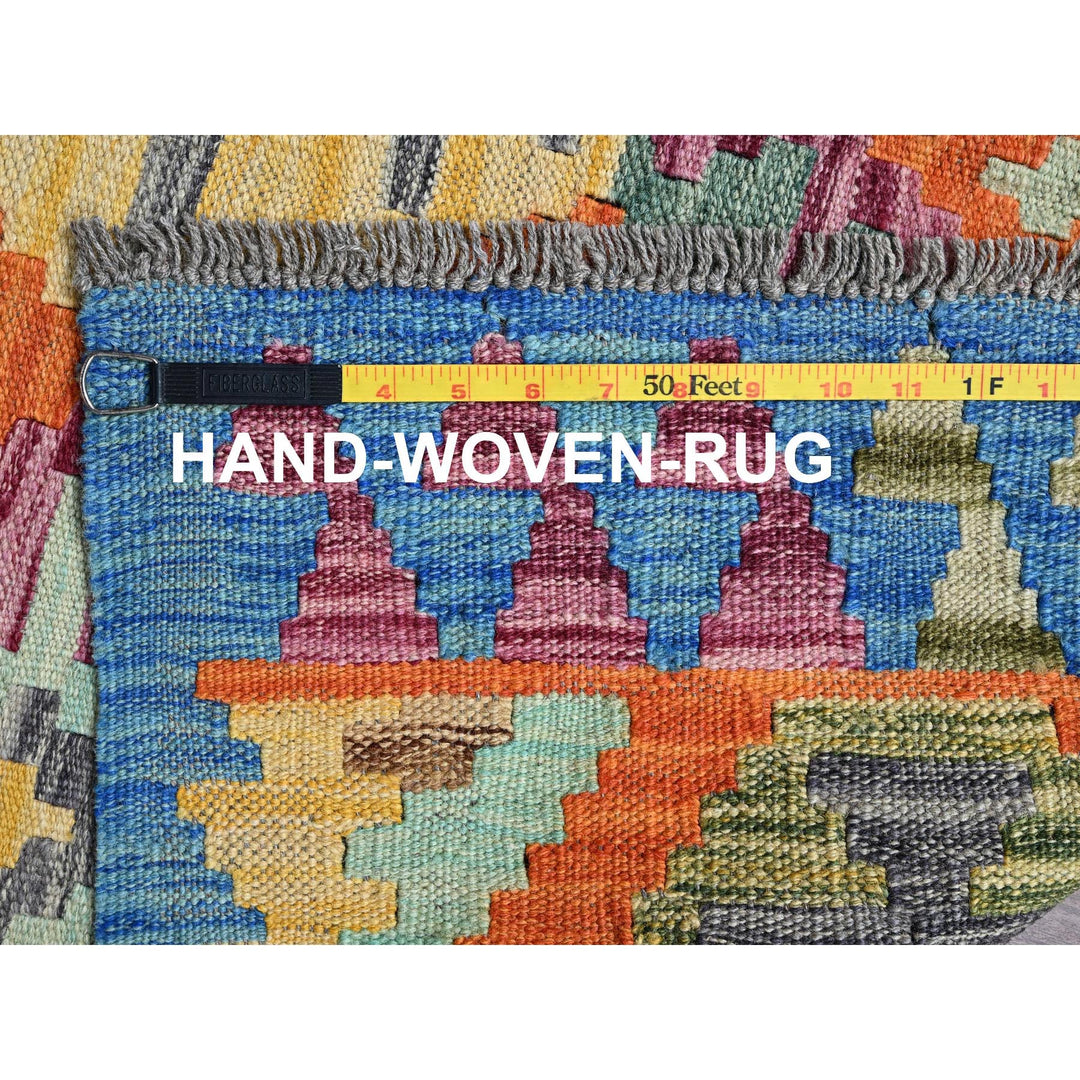 3'11" x 5'9" New Hand Woven Multicolored Wool Rectangle Oriental Rug - MOA1021198