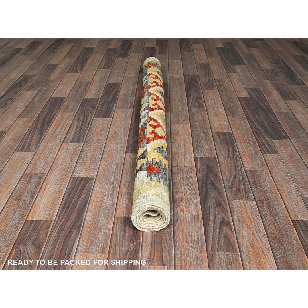 4'9" x 6'7" New Hand Woven Ivory Wool Rectangle Oriental Rug - MOA1021202
