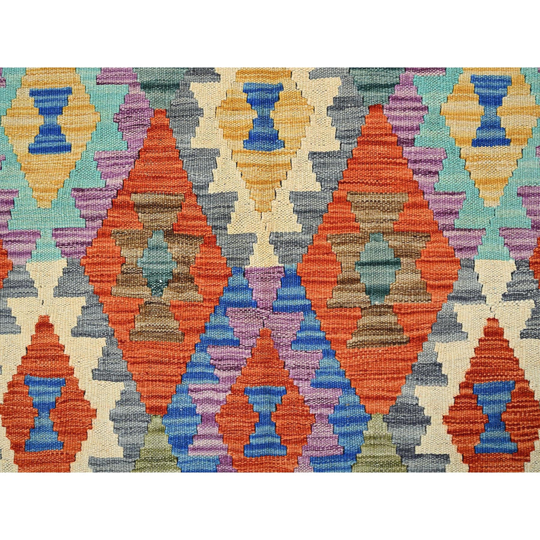 4'7" x 6'2" New Hand Woven Multicolored Wool Rectangle Oriental Rug - MOA1021204