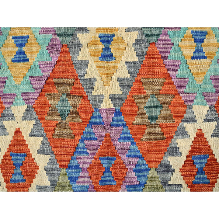 4'7" x 6'2" New Hand Woven Multicolored Wool Rectangle Oriental Rug - MOA1021204