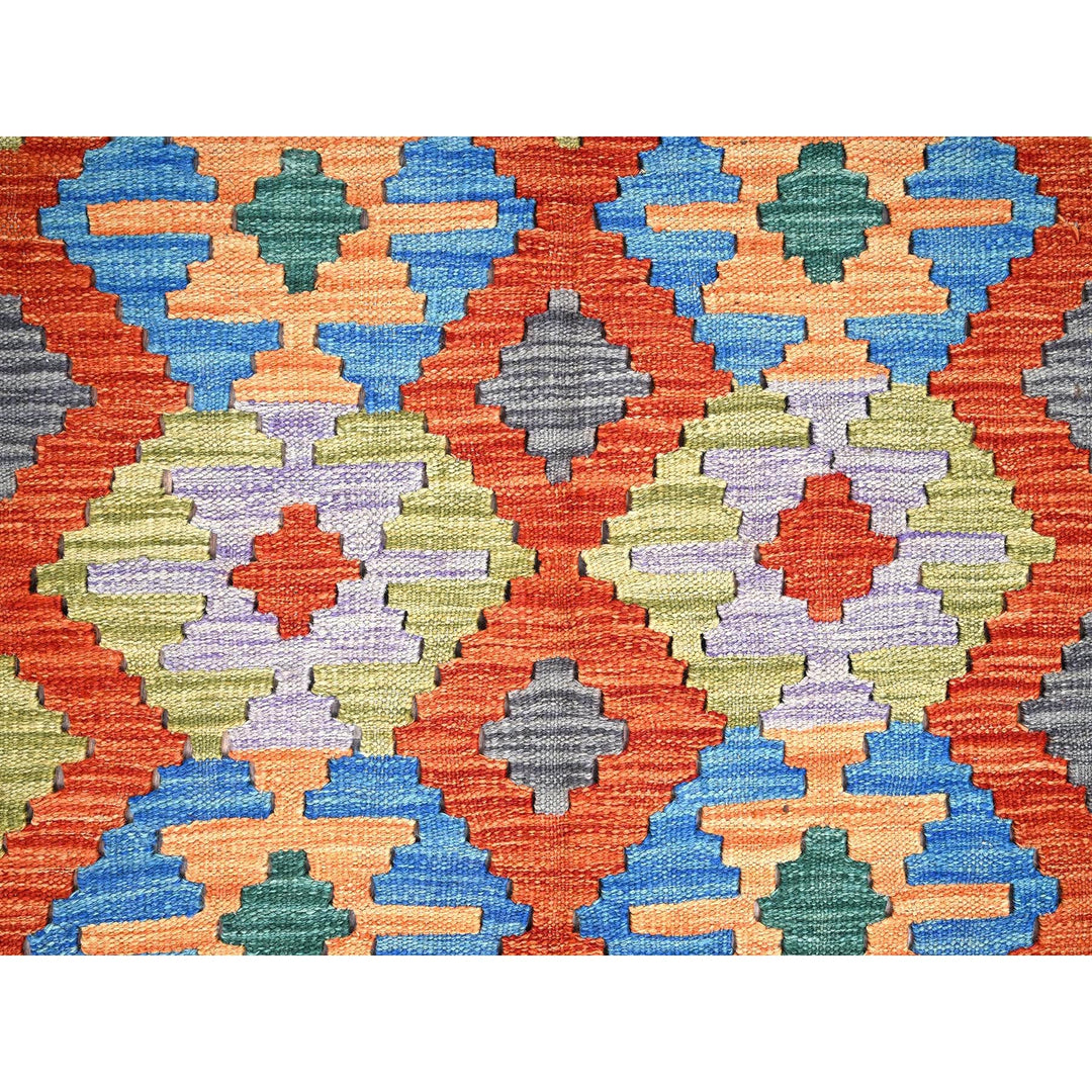 5'0" x 6'4" New Hand Woven Multicolored Wool Rectangle Oriental Rug - MOA1021205