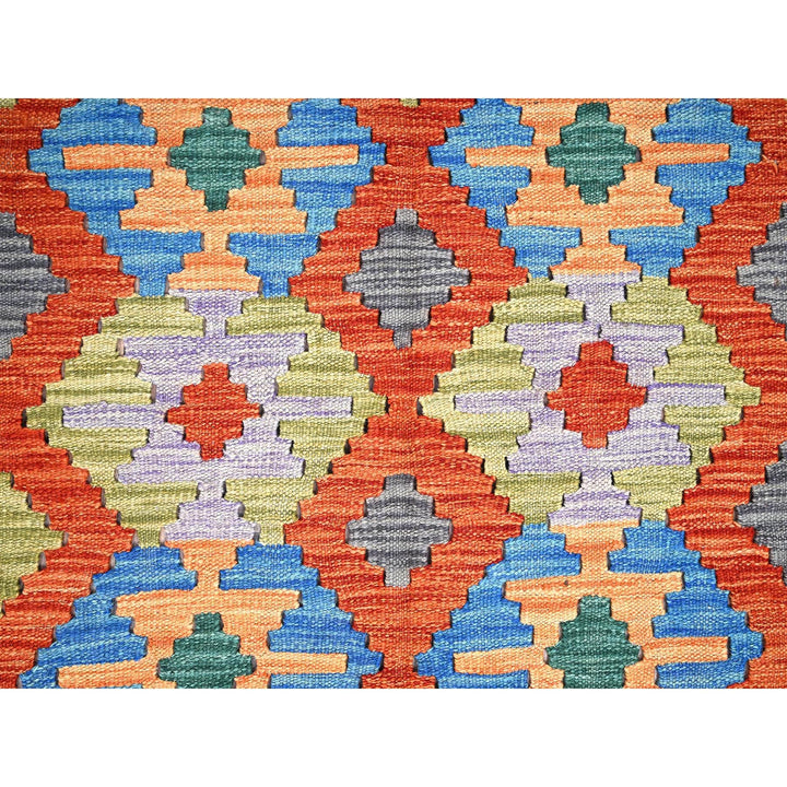 5'0" x 6'4" New Hand Woven Multicolored Wool Rectangle Oriental Rug - MOA1021205
