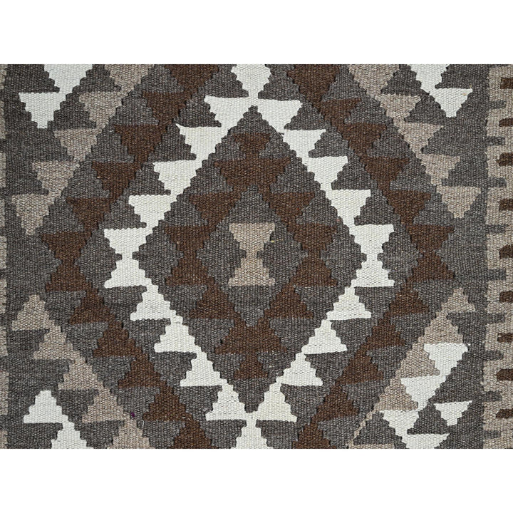 3'4" x 5'1" New Hand Woven Grey Wool Rectangle Oriental Rug - MOA1021207