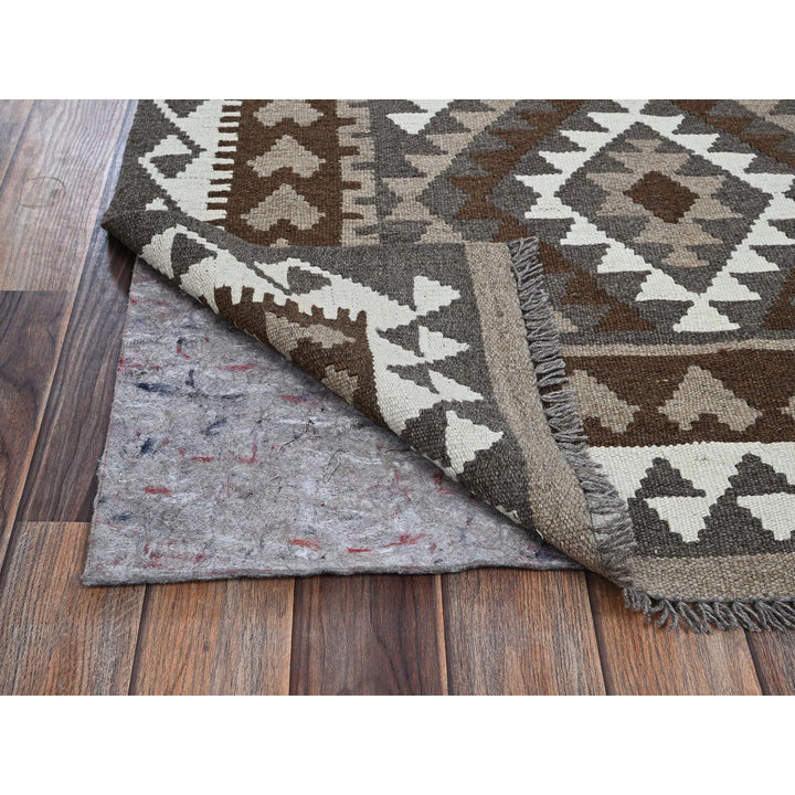 3'4" x 5'1" New Hand Woven Grey Wool Rectangle Oriental Rug - MOA1021207