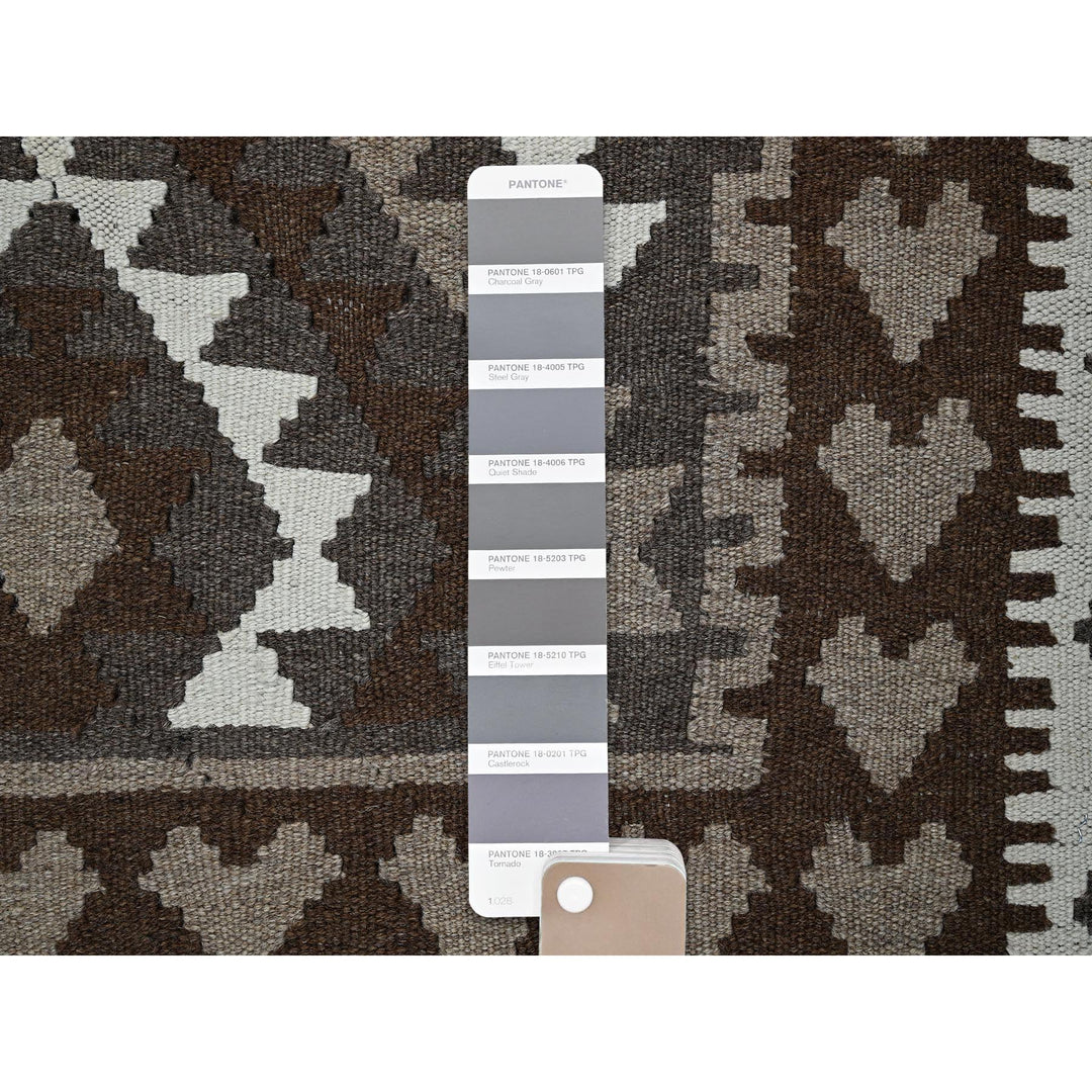 3'4" x 5'1" New Hand Woven Grey Wool Rectangle Oriental Rug - MOA1021207