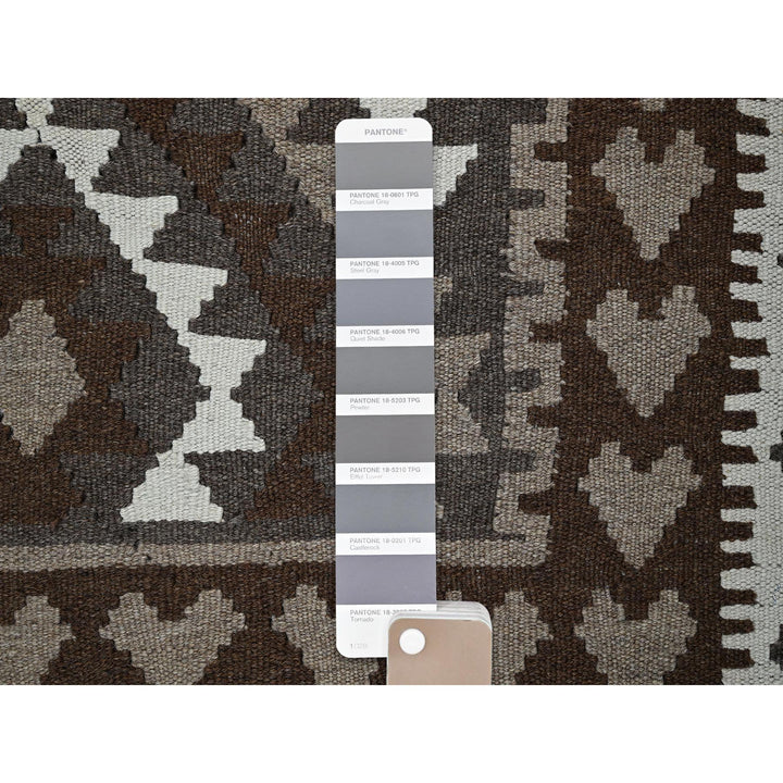 3'4" x 5'1" New Hand Woven Grey Wool Rectangle Oriental Rug - MOA1021207