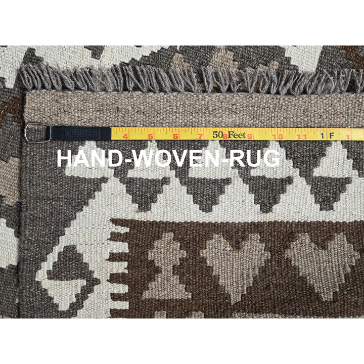 3'4" x 5'1" New Hand Woven Grey Wool Rectangle Oriental Rug - MOA1021207