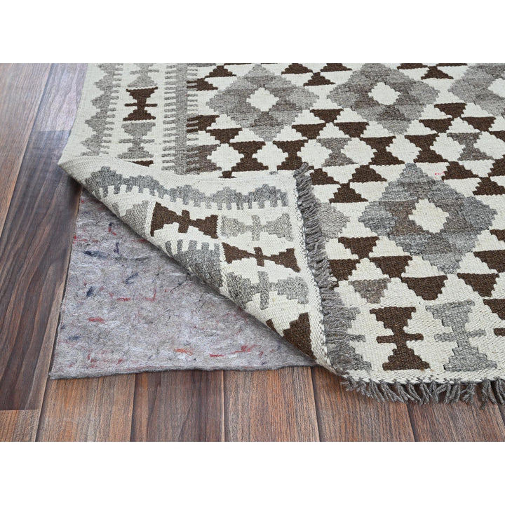 3'4" x 4'9" New Hand Woven Ivory Wool Rectangle Oriental Rug - MOA1021208