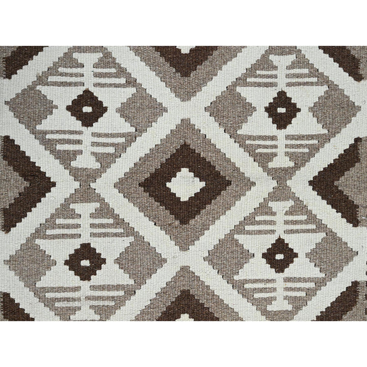 4'0" x 6'1" New Hand Woven Grey Wool Rectangle Oriental Rug - MOA1021210