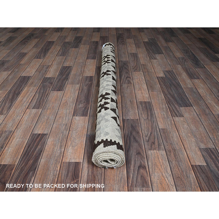 5'1" x 6'7" New Hand Woven Ivory Wool Rectangle Oriental Rug - MOA1021211