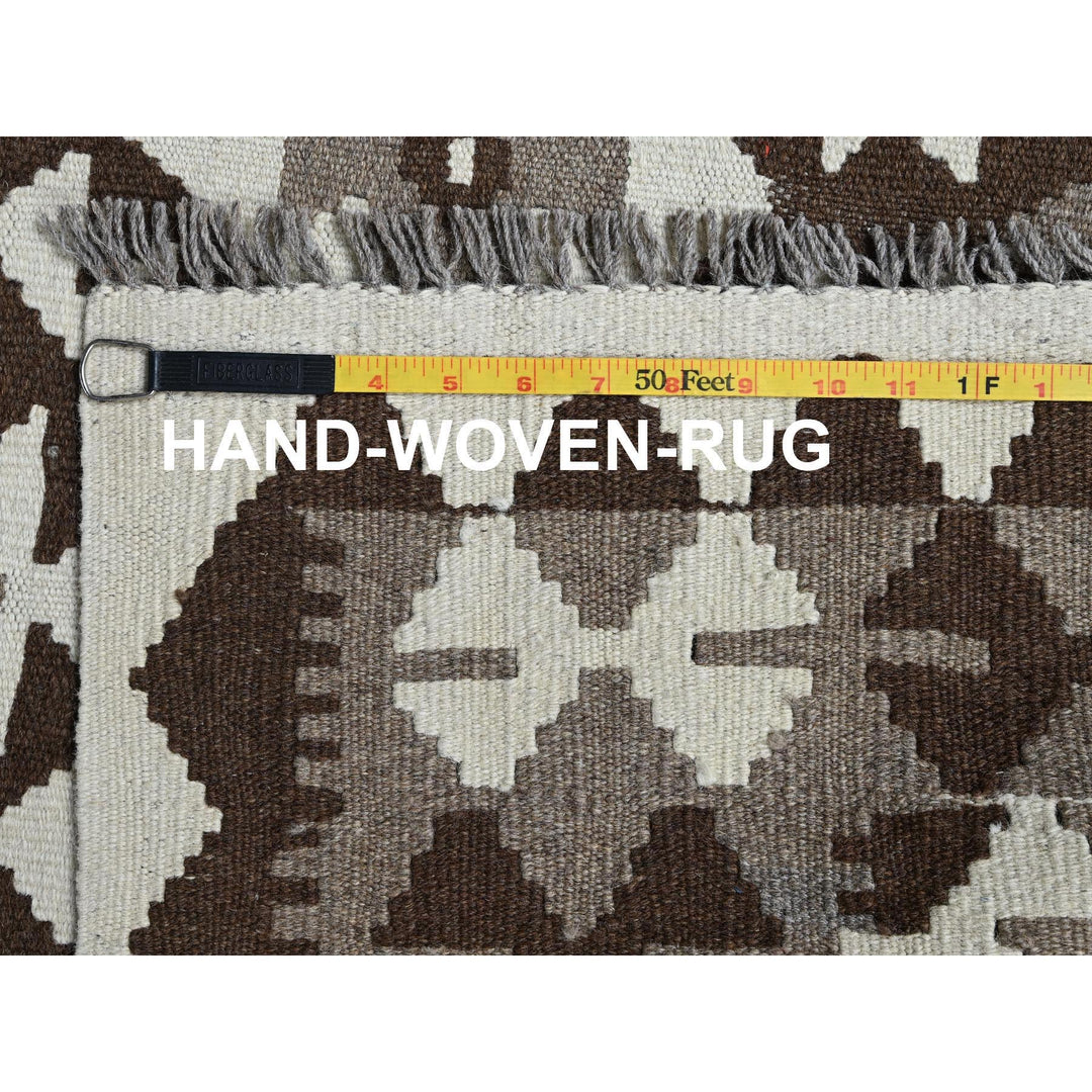 4'10" x 6'6" New Hand Woven Brown Wool Rectangle Oriental Rug - MOA1021212