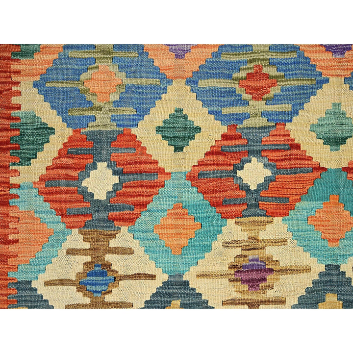 9'5" x 12'6" New Hand Woven Multicolored Wool Rectangle Oriental Rug - MOA1021213