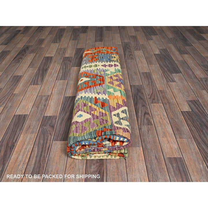 8'5" x 11'2" New Hand Woven Ivory Wool Rectangle Oriental Rug - MOA1021216