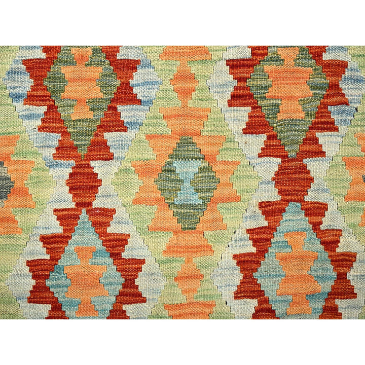 2'7" x 7'9" New Hand Woven Ivory Wool Runner Oriental Rug - MOA1021218
