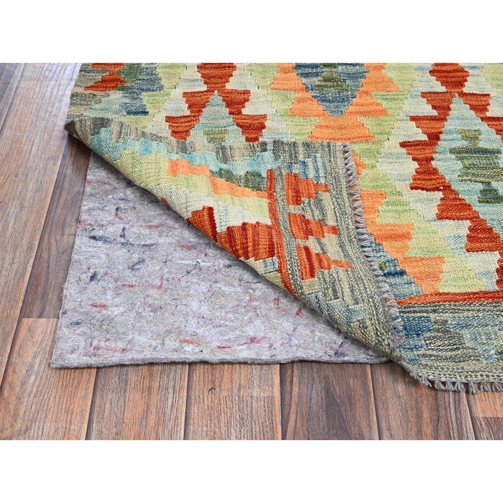 2'7" x 7'9" New Hand Woven Ivory Wool Runner Oriental Rug - MOA1021218