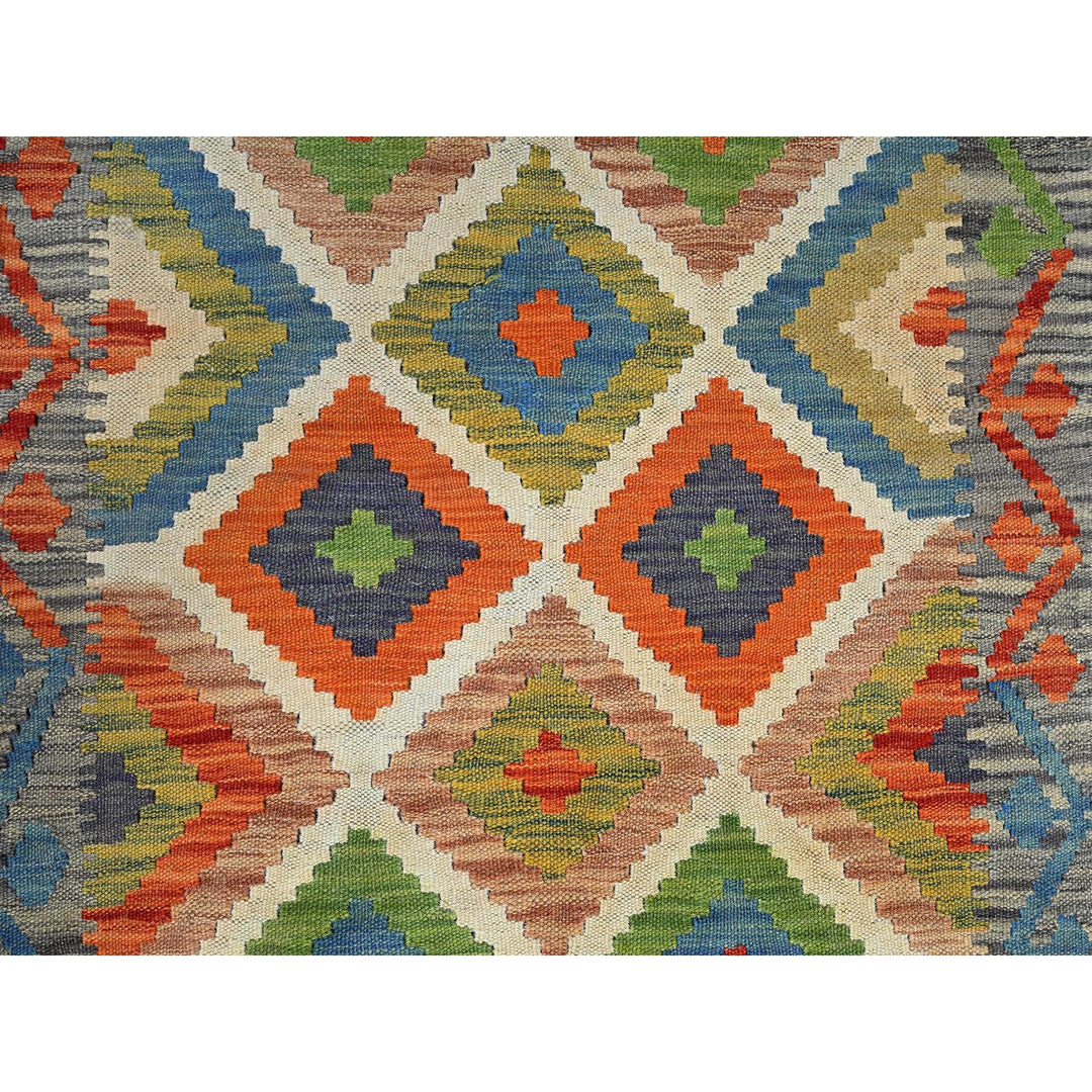 2'6" x 7'11" New Hand Woven Ivory Wool Runner Oriental Rug - MOA1021219