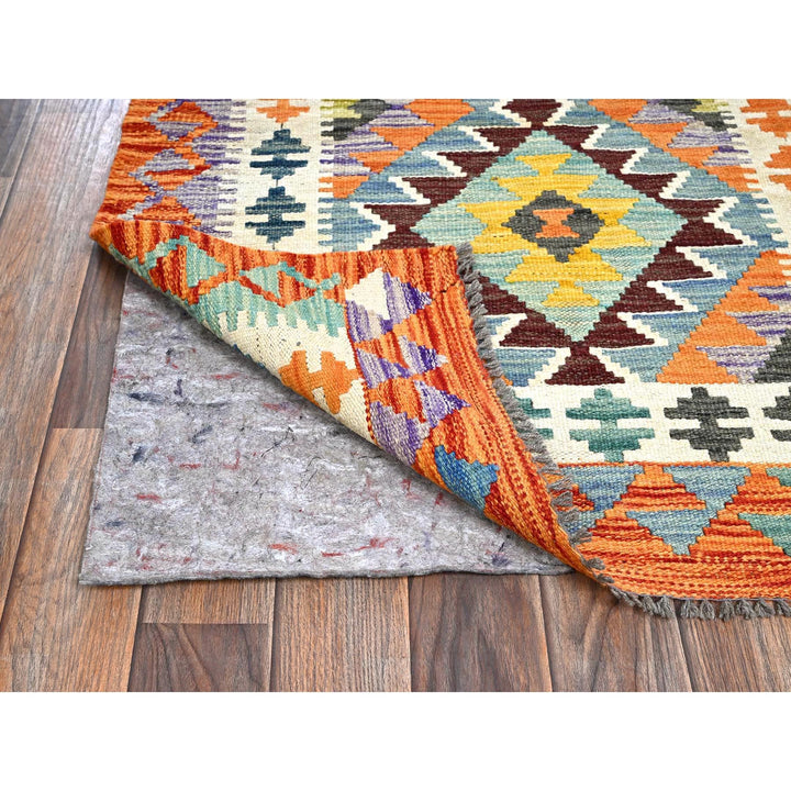 2'9" x 8'2" New Hand Woven Blue Wool Runner Oriental Rug - MOA1021220