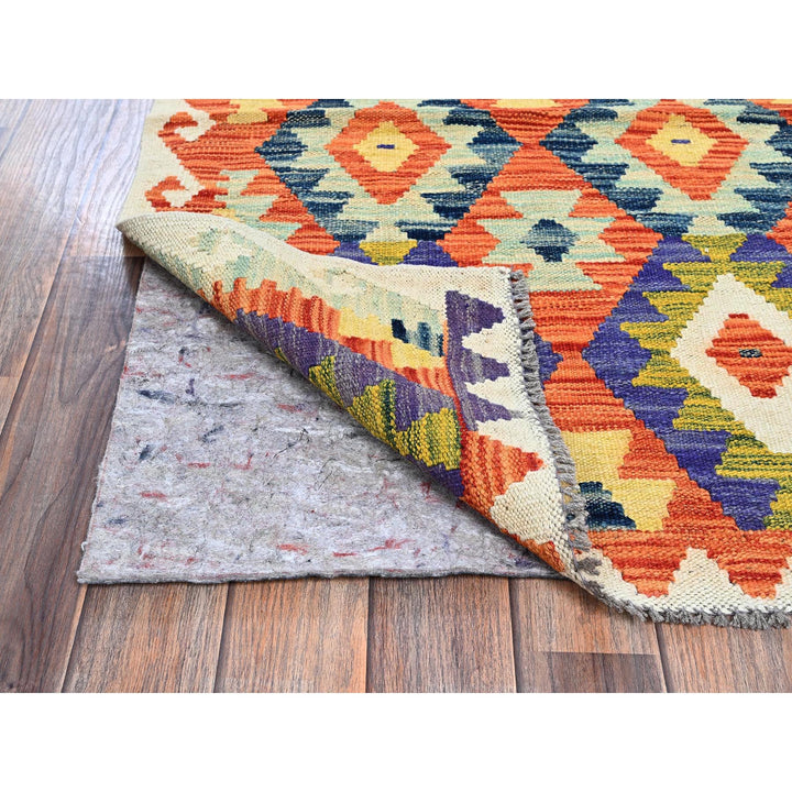 2'8" x 8'0" New Hand Woven Ivory Wool Runner Oriental Rug - MOA1021222