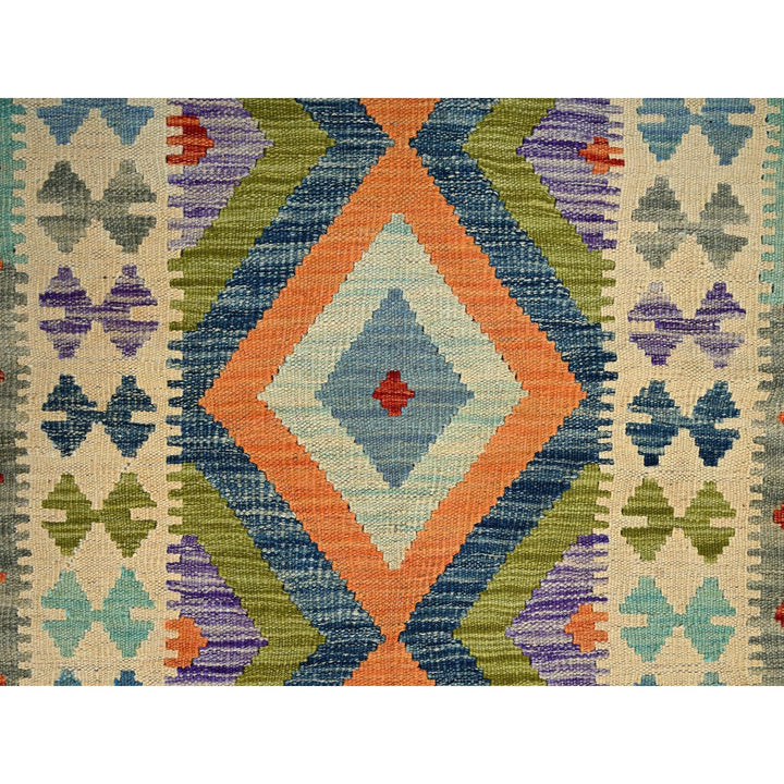 2'9" x 8'3" New Hand Woven Multicolored Wool Runner Oriental Rug - MOA1021223