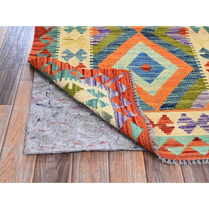 2'9" x 8'3" New Hand Woven Multicolored Wool Runner Oriental Rug - MOA1021223