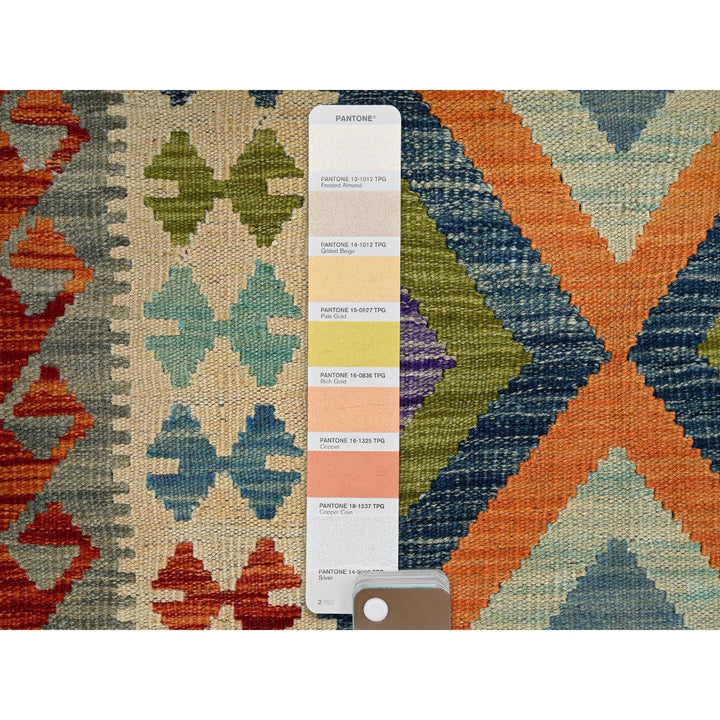 2'9" x 8'3" New Hand Woven Multicolored Wool Runner Oriental Rug - MOA1021223