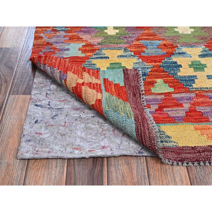 2'10" x 8'2" New Hand Woven Multicolored Wool Runner Oriental Rug - MOA1021225
