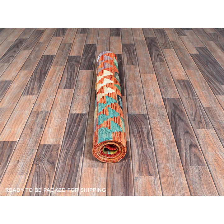 2'10" x 8'2" New Hand Woven Multicolored Wool Runner Oriental Rug - MOA1021225