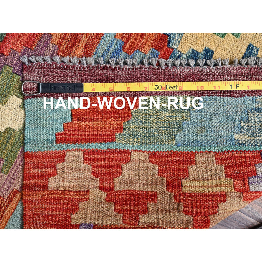 2'10" x 8'2" New Hand Woven Multicolored Wool Runner Oriental Rug - MOA1021225