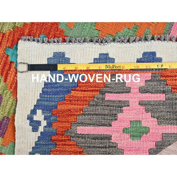 2'9" x 15'10" New Hand Woven Orange Wool Runner Oriental Rug - MOA1021226