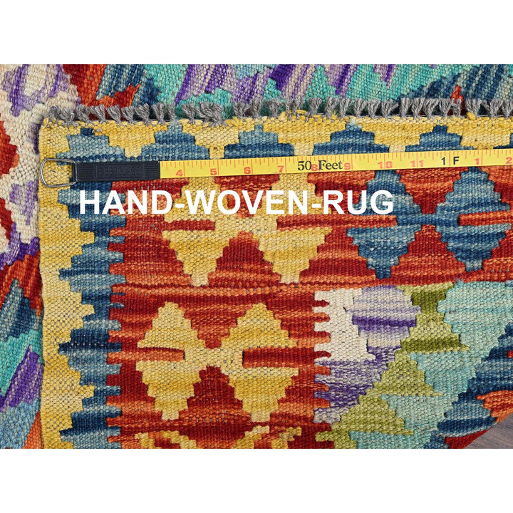 2'9" x 12'9" New Hand Woven Blue Wool Runner Oriental Rug - MOA1021227