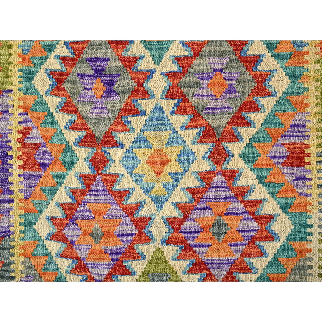2'8" x 12'6" New Hand Woven Multicolored Wool Runner Oriental Rug - MOA1021230
