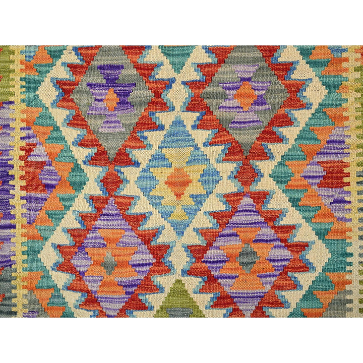 2'8" x 12'6" New Hand Woven Multicolored Wool Runner Oriental Rug - MOA1021230
