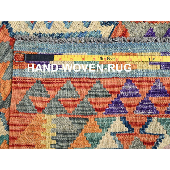 2'8" x 12'6" New Hand Woven Multicolored Wool Runner Oriental Rug - MOA1021230