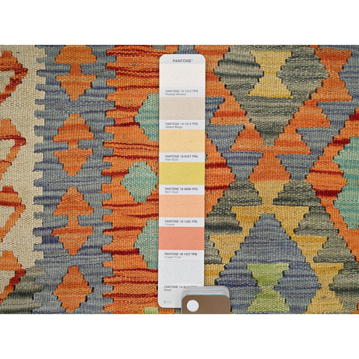 2'9" x 12'8" New Hand Woven Orange Wool Runner Oriental Rug - MOA1021231