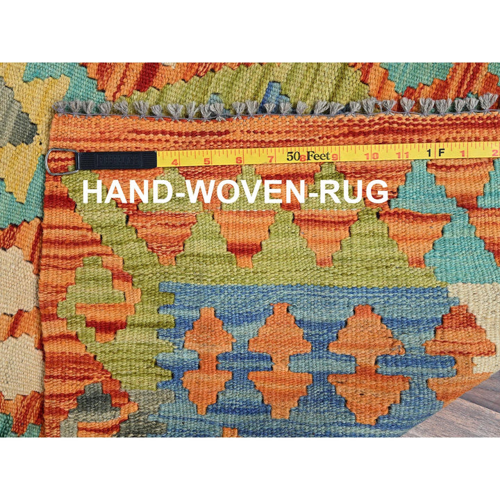 2'9" x 12'8" New Hand Woven Orange Wool Runner Oriental Rug - MOA1021231