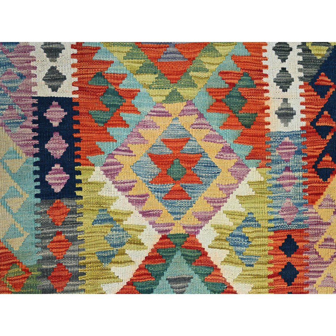2'6" x 16'0" New Hand Woven Multicolored Wool Runner Oriental Rug - MOA1021233