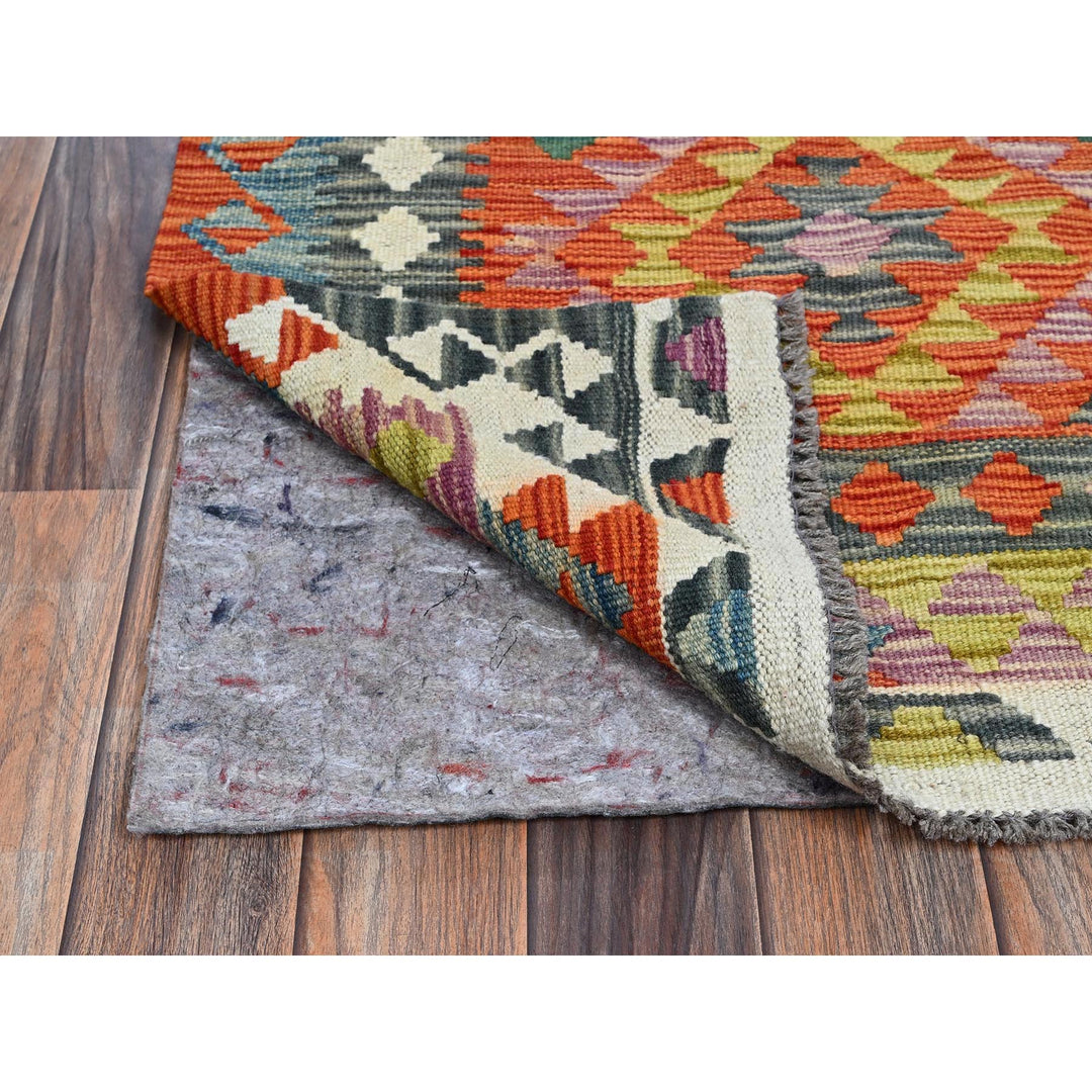 2'6" x 16'0" New Hand Woven Multicolored Wool Runner Oriental Rug - MOA1021233