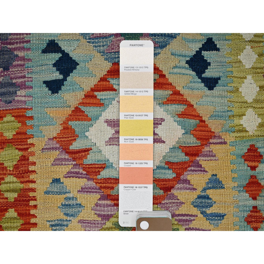 2'6" x 16'0" New Hand Woven Multicolored Wool Runner Oriental Rug - MOA1021233