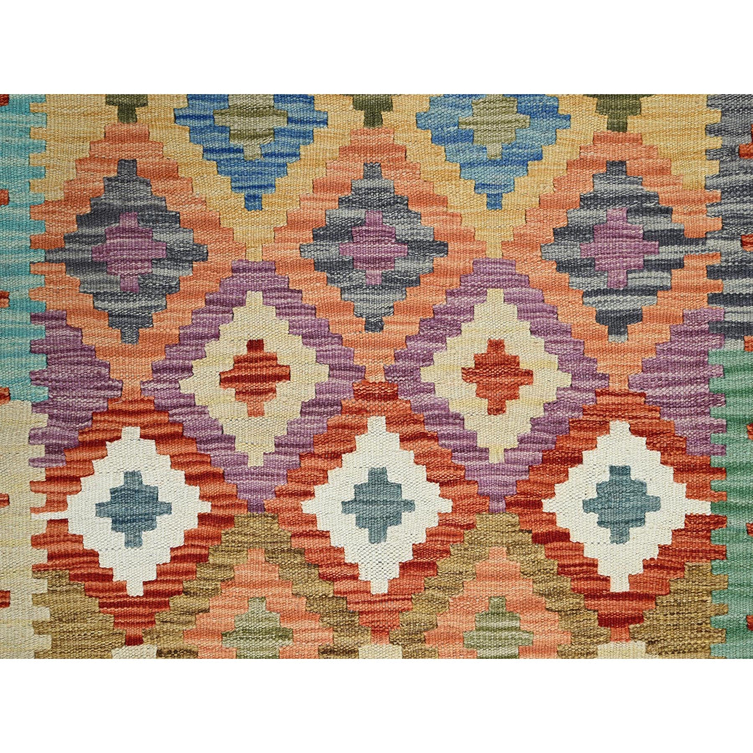 2'8" x 8'0" New Hand Woven Multicolored Wool Runner Oriental Rug - MOA1021237