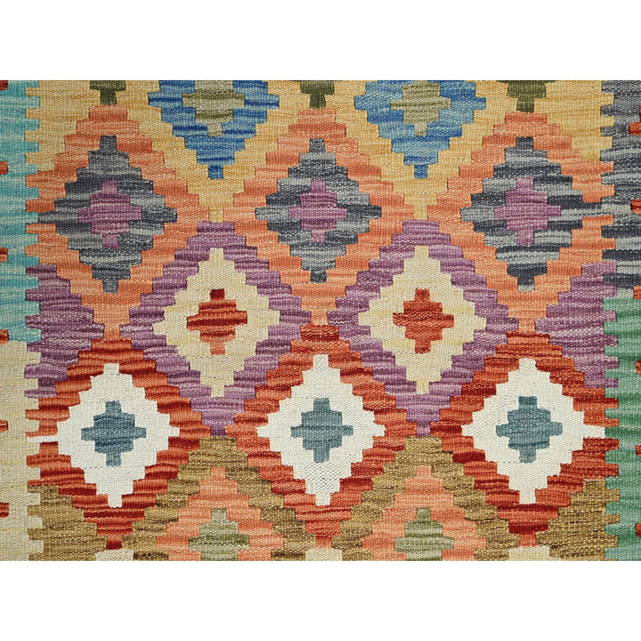 2'8" x 8'0" New Hand Woven Multicolored Wool Runner Oriental Rug - MOA1021237