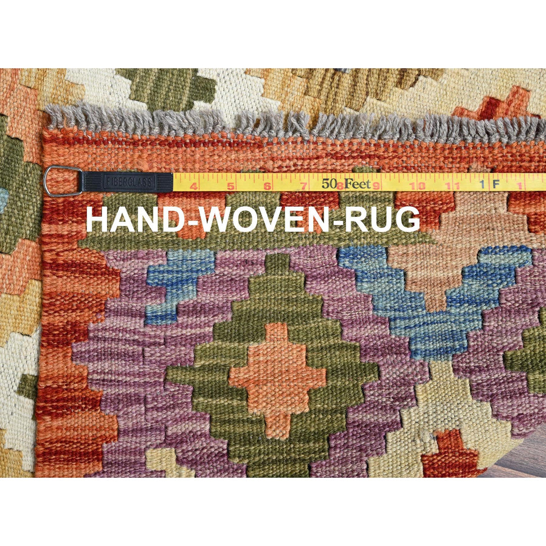 2'8" x 8'0" New Hand Woven Multicolored Wool Runner Oriental Rug - MOA1021237