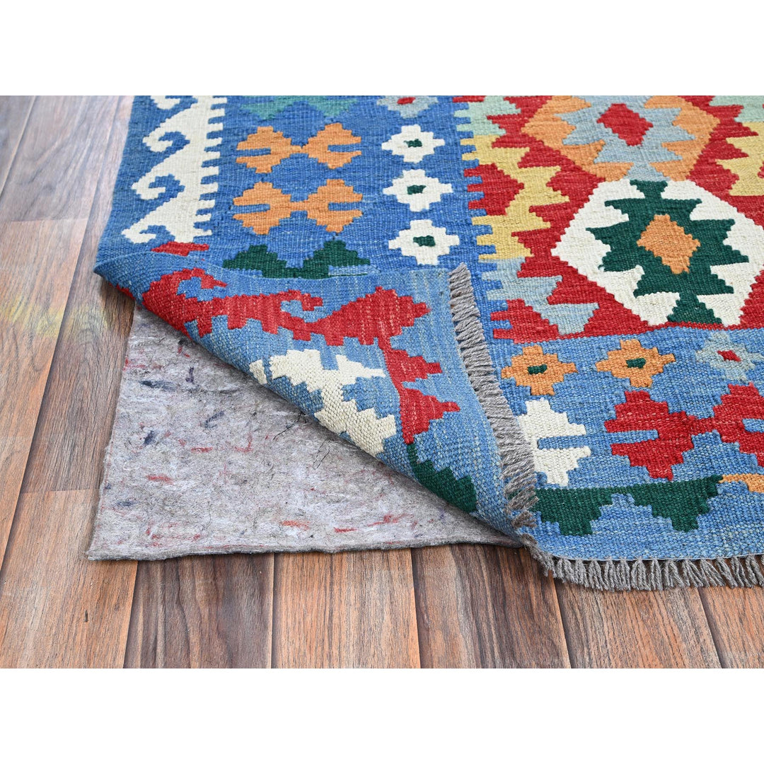 6'8" x 9'5" New Hand Woven Red Wool Rectangle Oriental Rug - MOA1021239