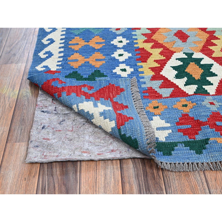 6'8" x 9'5" New Hand Woven Red Wool Rectangle Oriental Rug - MOA1021239