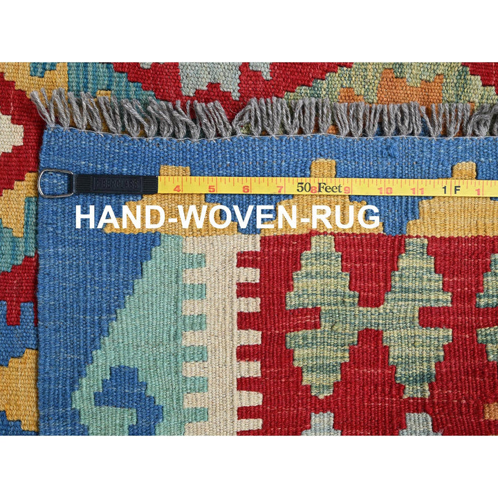 6'10" x 9'8" New Hand Woven Red Wool Rectangle Oriental Rug - MOA1021240