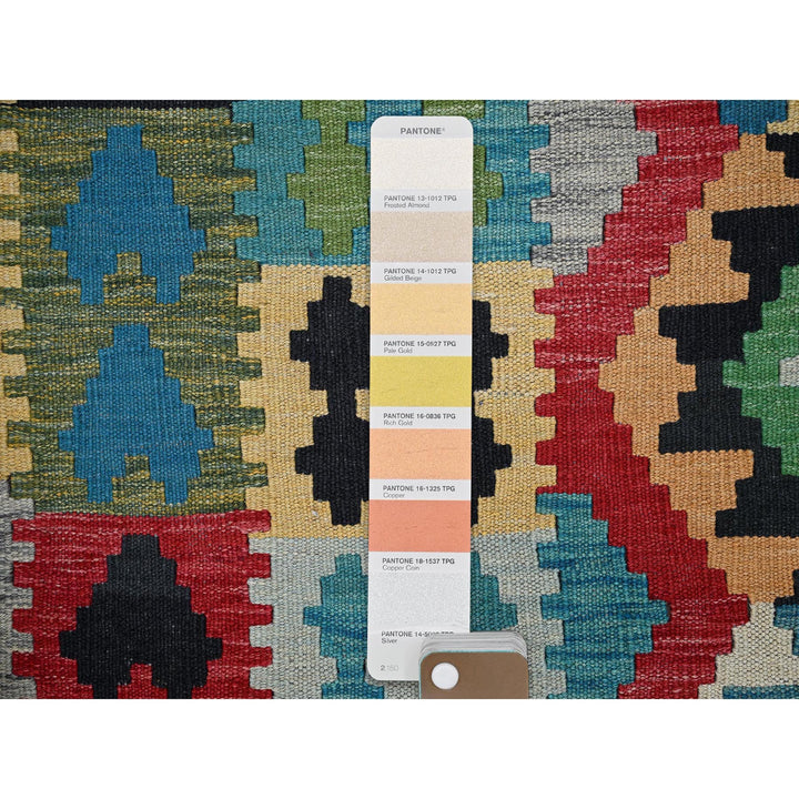 6'7" x 9'8" New Hand Woven Red Wool Rectangle Oriental Rug - MOA1021242
